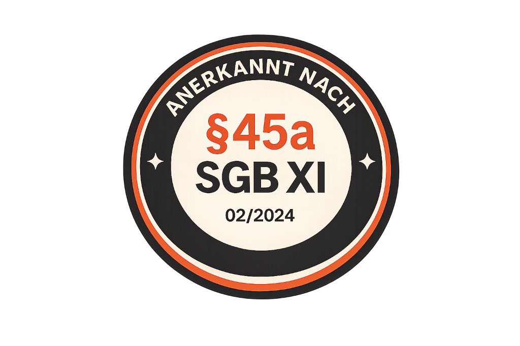Anerkannt nach §45a SGB XI